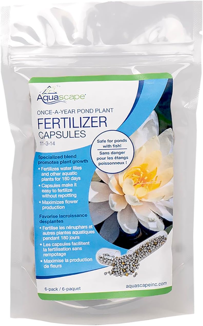 Aquascape أكو سكيب سماد نباتات البركة مرة في السنة كبسولات 6 عبوات تغذية سنوية سهلة للنباتات المائية آمنة للأسماك 89010 - Image 1