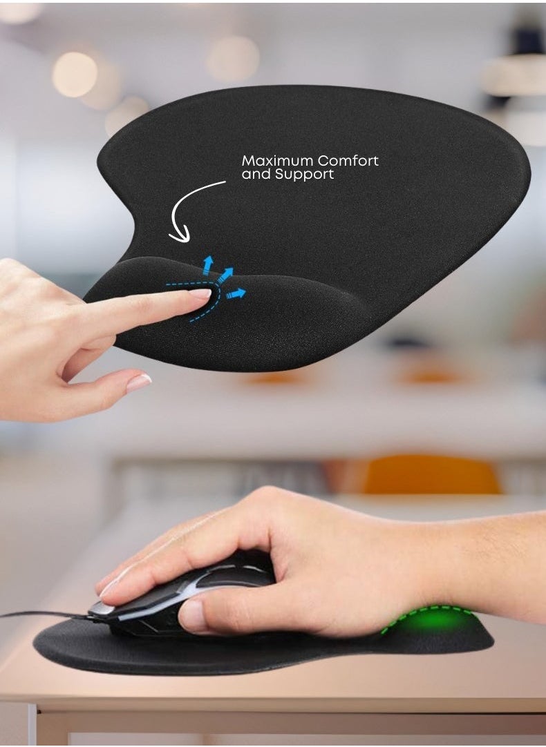 Raxoom Silicone Mousepad with Gel Wrist Support | Anti-Slip, Comfort and Productivity  - Image 2