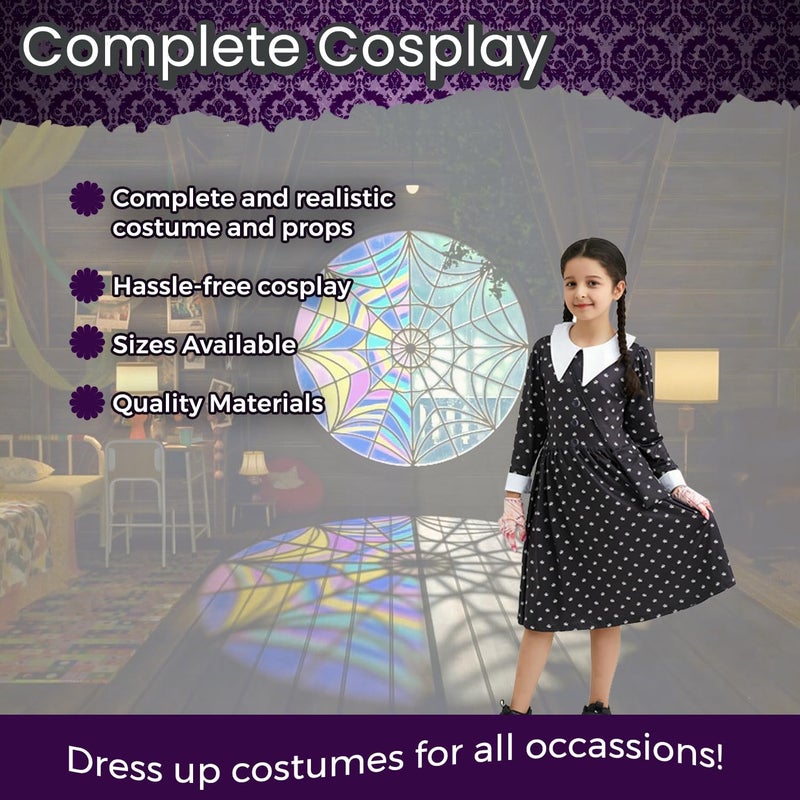 Home Smart Dress Costume for Girls black Color Custome with Accessories Ideal Gift for Birthday - Image 4