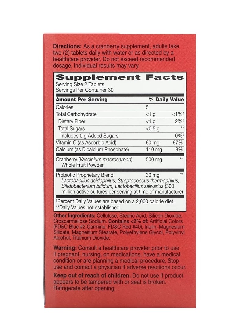 21st Century Cranberry with Probiotics 60 Tablets - Image 2