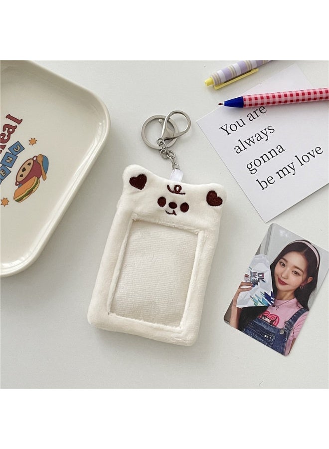 NIBEMINENT 1 - Piece Yugui Dog Melody Kpop Photo Card Holder Pendant Key Chain ID Badge Holder ID Card Holder Photo Card Protector for School ID Office ID Access Card for Women Girls