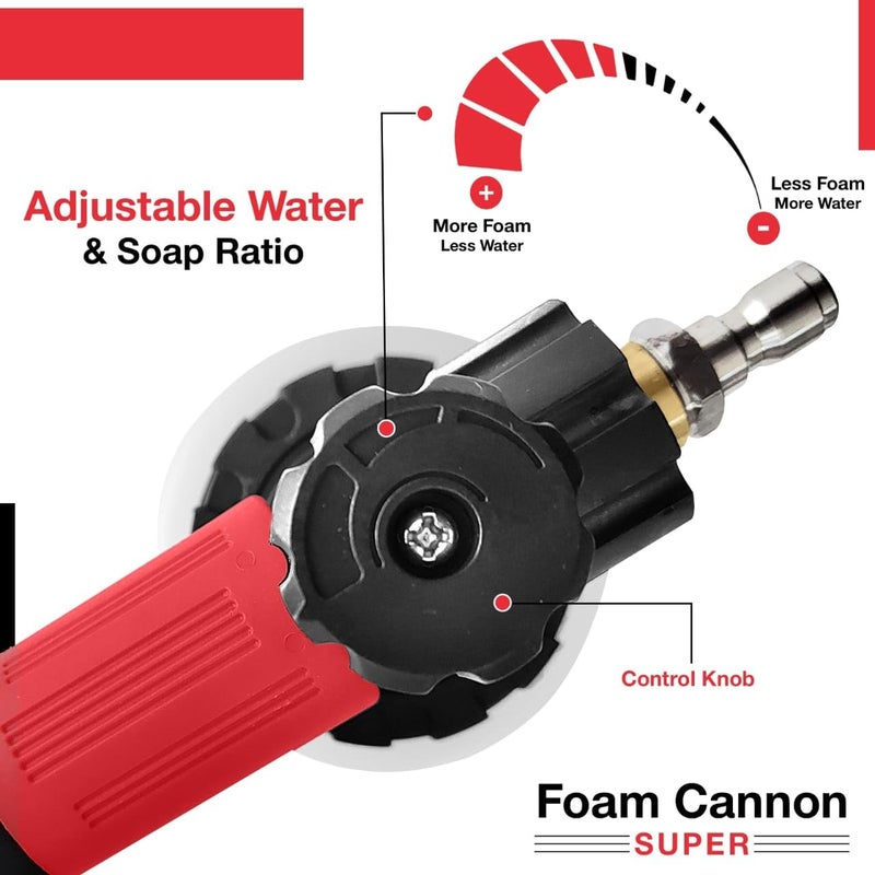 KRISHAK TOOLS Foam Cannon Super Snow Foam Lance Foam Blaster 14 Quick Connector for Pressure Washer - Image 4