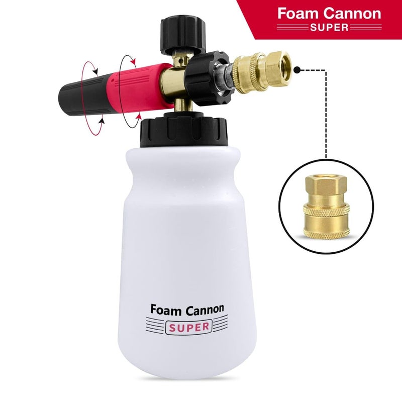 KRISHAK TOOLS Foam Cannon Super Snow Foam Lance Foam Blaster 14 Quick Connector for Pressure Washer - Image 2