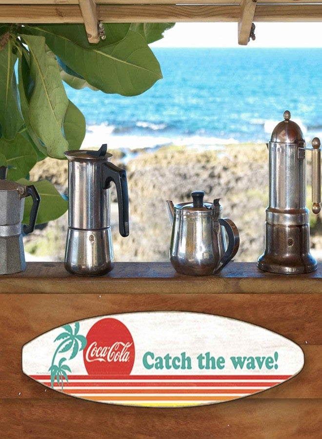 أوبن رود براندز لوحة جدارية خشبية كبيرة بتصميم لوح تزلج على الأمواج من كوكاكولا - لوحة جدارية كبيرة مستوحاة من الشاطئ من كوكاكولا - Image 5