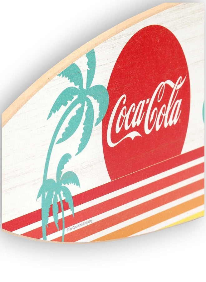 أوبن رود براندز لوحة جدارية خشبية كبيرة بتصميم لوح تزلج على الأمواج من كوكاكولا - لوحة جدارية كبيرة مستوحاة من الشاطئ من كوكاكولا - Image 4