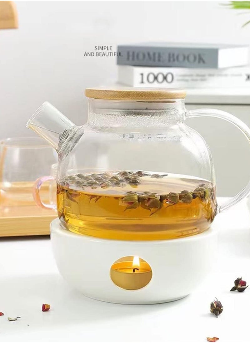 LOOPITYS 1000mlGlass Teapot with Infuser for Loose Tea and Blooming Tea, Heat Resistant Glass Teapot and Kettle for Stovetop, Perfect Tea Maker  - Image 4