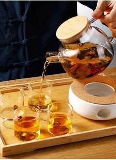 LOOPITYS 1000mlGlass Teapot with Infuser for Loose Tea and Blooming Tea, Heat Resistant Glass Teapot and Kettle for Stovetop, Perfect Tea Maker  - Image 3