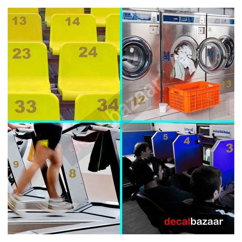 decalbazaar Number for Wall Glass Vehicle Glossy Vinyl Sticker 5 Inches Golden (Set 2), (Code 23) - Image 5