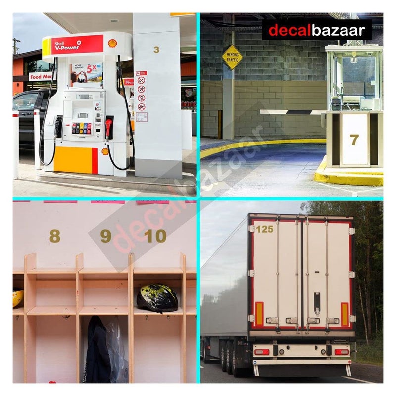 decalbazaar Number for Wall Glass Vehicle Glossy Vinyl Sticker 5 Inches Golden (Set 2), (Code 23) - Image 3