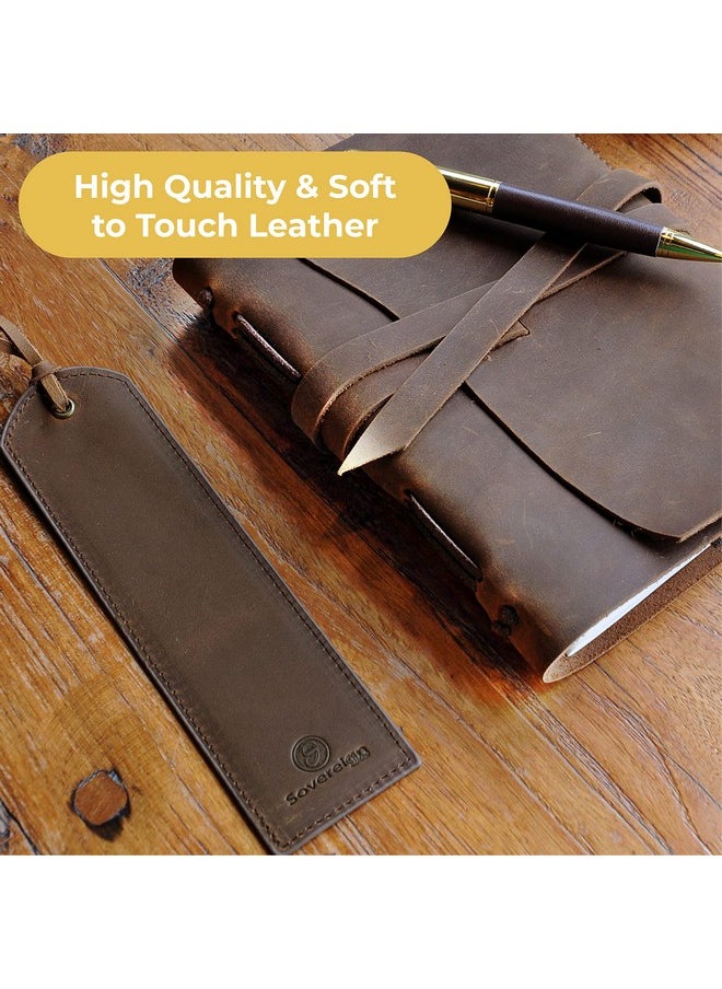 Sovereign-Gear Rks For Men And Women | Quality Brown Mens Bookmark | 2 Smooth Handmade Leather Book Markers For Men Women Book Lovers Readers (7X2) Leather Gift | Sovereign-Gear  - Image 5