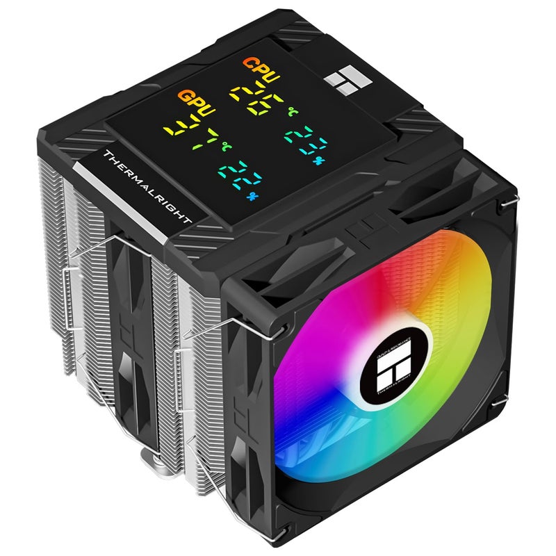 Thermalright Peerless Assassin 120 Digital ARGB Black CPU Air Cooler Digital Screen Top Cover6 Heatpipes Computer CPU Cooler for AM4AM5Intel LGA17001851115011511200 PC CoolerBlack ARGB - Image 2