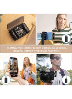 BOYA BOYA BOYALINK Wireless Lavalier Microphone for iPhone Android Camera Vlogging, All-in-One Lapel Dual Mic System & Lightning & USB-C Inputs & Battery Case for Smartphones DSLR YouTube Facebook Live  - Image 2