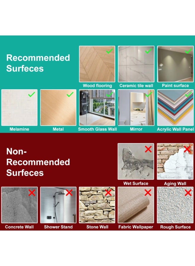 نوايوو ملصقات الحائط، 12 قطعة من لوحات الحائط القابلة للتقشير واللصق، ملصقات بلاط الجدران والأرضيات ذاتية اللصق، ملصقات بلاط مقاومة للماء، ورق حائط من البولي فينيل كلوريد للمطبخ والمقهى والديكور الداخلي (N1009) - Image 5