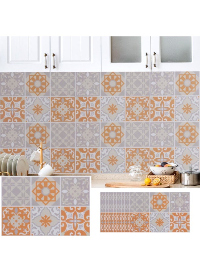 نوايوو ملصقات الحائط، 12 قطعة من لوحات الحائط القابلة للتقشير واللصق، ملصقات بلاط الجدران والأرضيات ذاتية اللصق، ملصقات بلاط مقاومة للماء، ورق حائط من البولي فينيل كلوريد للمطبخ والمقهى والديكور الداخلي (N1009) - Image 1