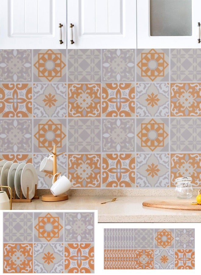 NOAEOU Wall Stickers, 12 PCS Peel and Stick Wall Panels，Self-Adhesive Wall and Floor Tile Decals, Waterproof Tile Stickers, PVC Wallpaper for Kitchen, Cafe, and Indoor Decor (N1009) - Image 1