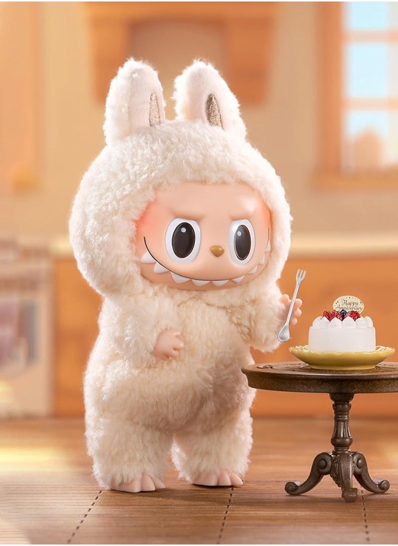 LABUBU LABUBU LABUBU I Generation Of The Motherland Version Of The Macaron Bubble Series Blind Box Vinyl Doll Plush Doll Gift - Soy Milk 1pcs  - Image 1