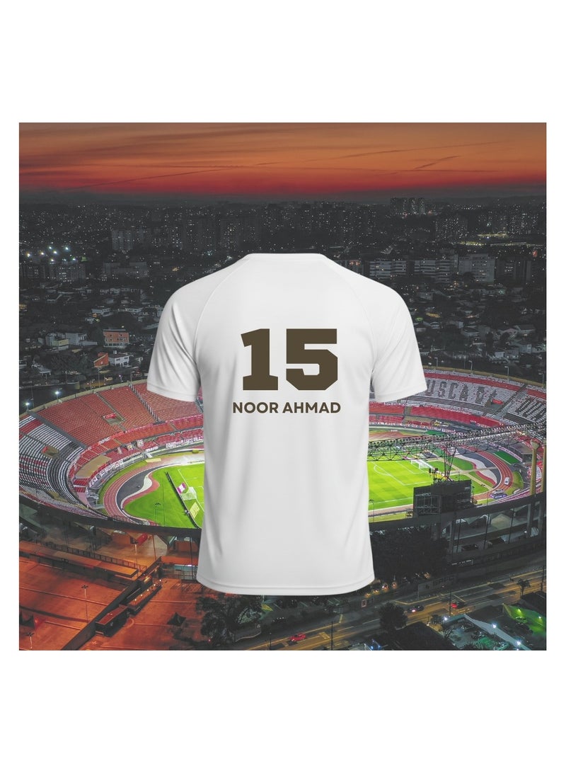 PRINTSHOP4ME Afghanistan Cricket Player Name Dry Fit T-Shirt For Men | Lightweight Half Sleeve Round Neck Jersey | Ideal For Sports,Training & Casual Wear - Image 2