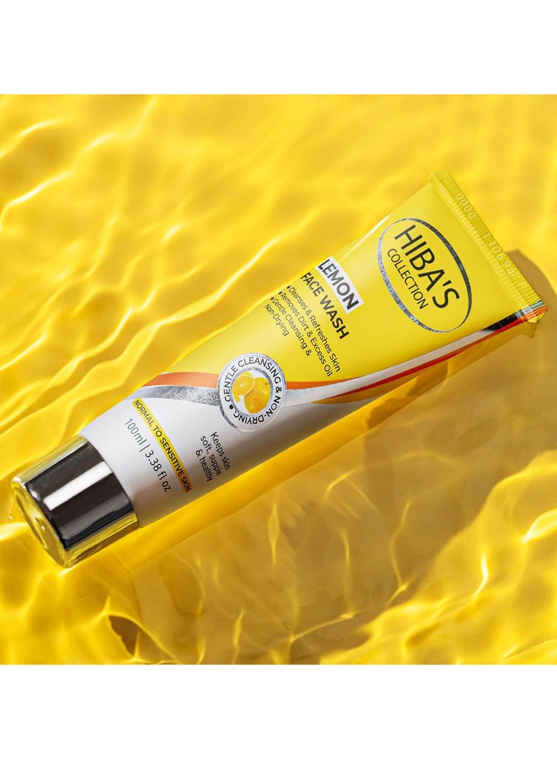 هيبا'ز كوليكشن غسول الوجه بالليمون للبشرة العادية إلى الدهنية، يحافظ على البشرة ناعمة ولينة وصحية 100 مل 3.38 أونصة سائلة - Image 4
