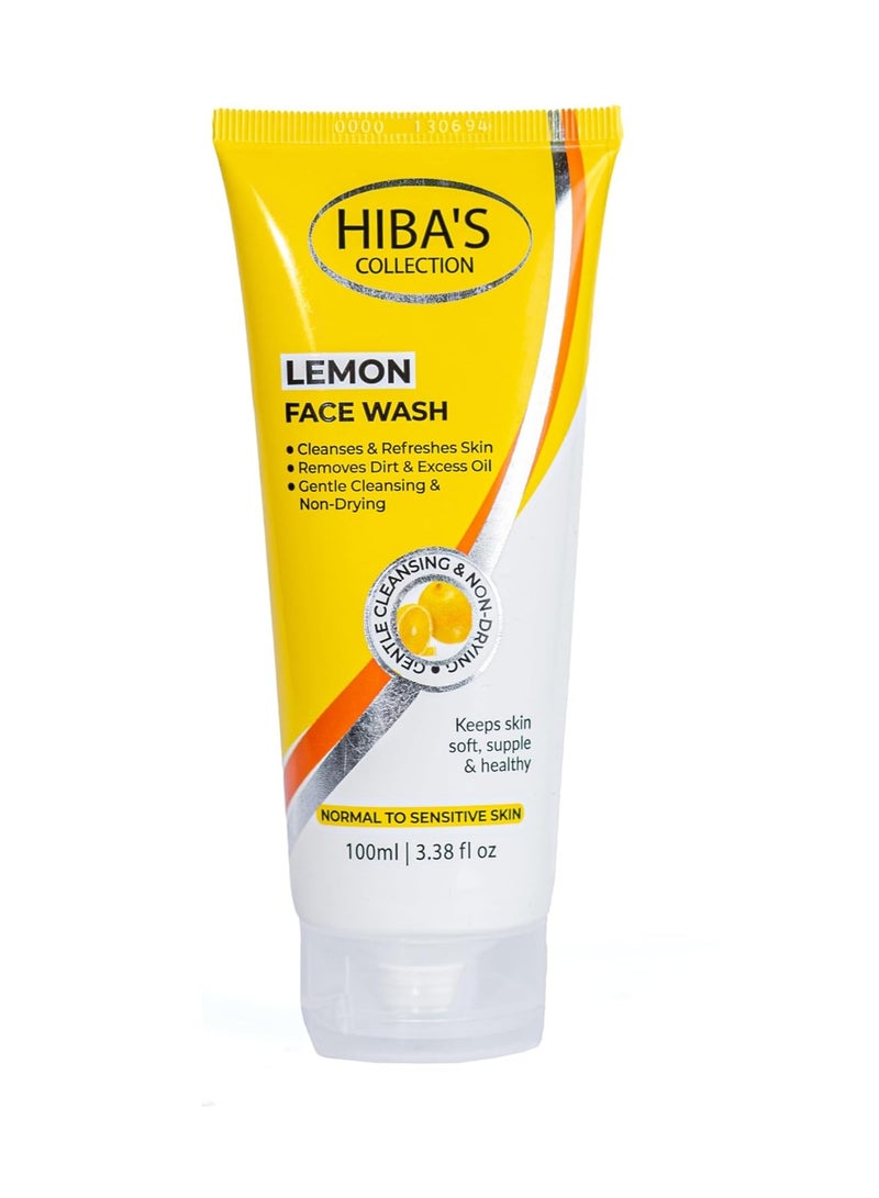 هيبا'ز كوليكشن غسول الوجه بالليمون للبشرة العادية إلى الدهنية، يحافظ على البشرة ناعمة ولينة وصحية 100 مل 3.38 أونصة سائلة - Image 1