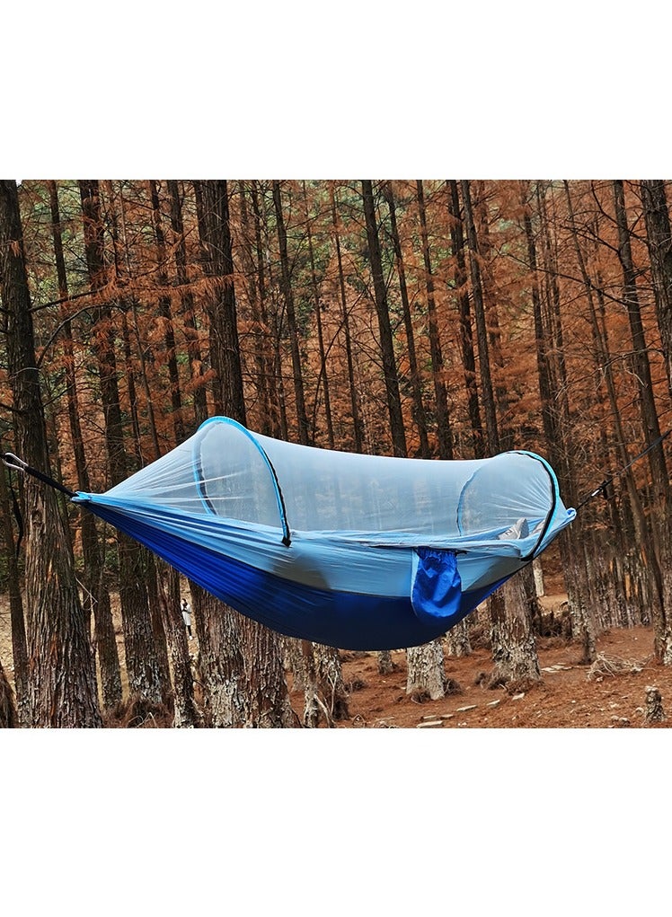 Automatic quick-opening mosquito net hammock outdoor camping pole mosquito net hammock anti-rollover nylon hammock with mosquito net - Image 2