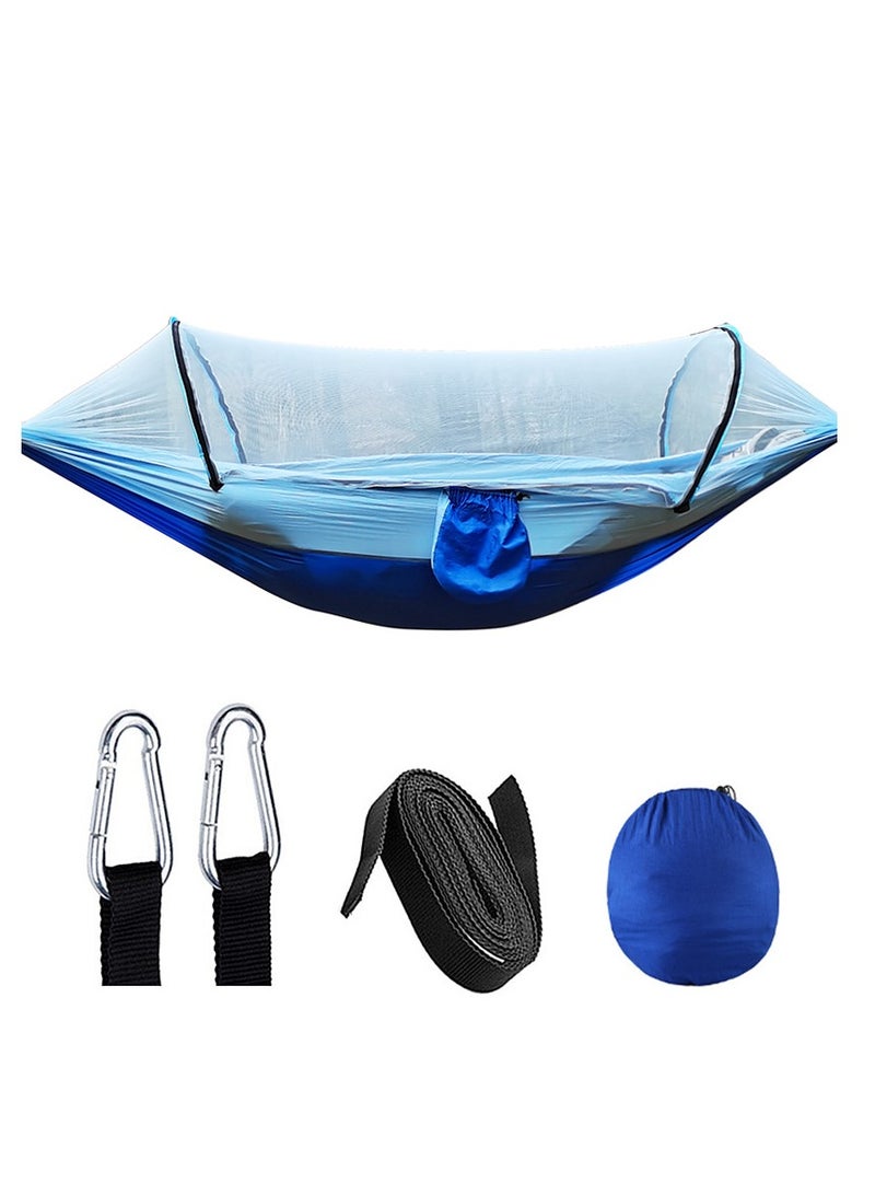Automatic quick-opening mosquito net hammock outdoor camping pole mosquito net hammock anti-rollover nylon hammock with mosquito net - Image 1
