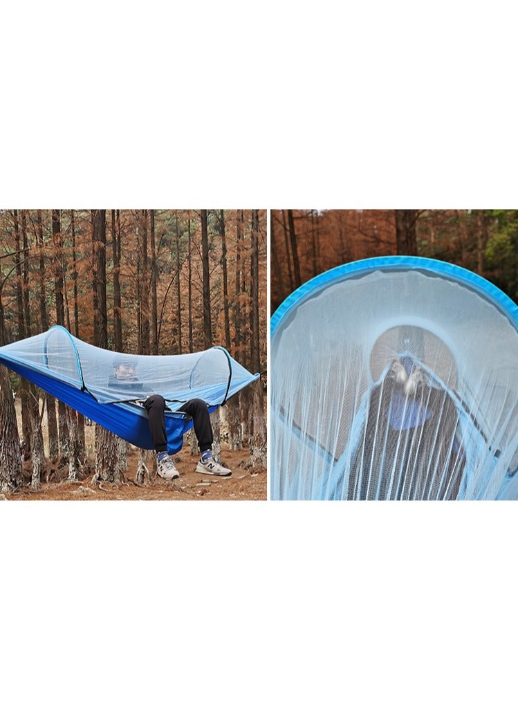 Automatic quick-opening mosquito net hammock outdoor camping pole mosquito net hammock anti-rollover nylon hammock with mosquito net - Image 4