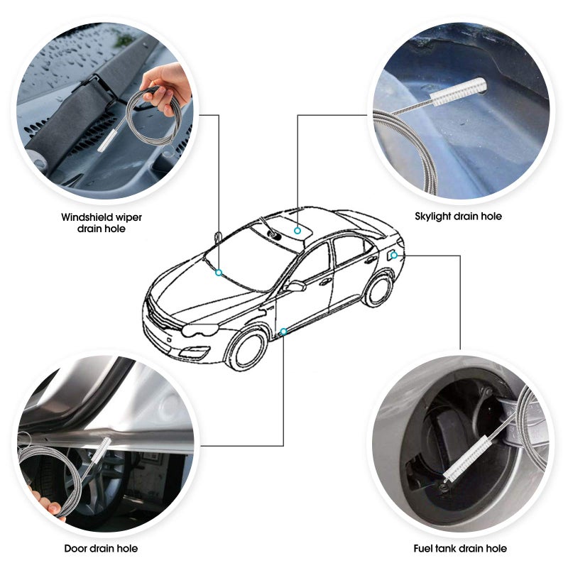 RayTour Long Drain Brush Flexible Feeding Tube Brush Slim Cleaning Brush Hose Pipe Brush - Image 4