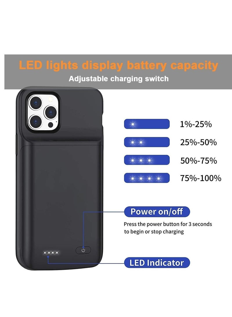 Beauenty - Battery Case for iPhone 13 Pro Max, 4500mAh Ultra-Slim Portable Charger Case Rechargeable Battery Pack Charging Case Compatible with iPhone 13 Pro Max - Image 1