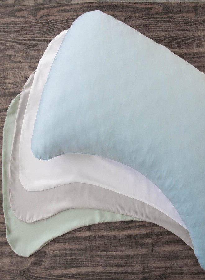Honeydew Queen Side Pillow Case - Fits The Scrumptious and Essence Curved Pillows for Side Sleeping - Comfortable and Soft Cooling Viscose Made from Bamboo Fabric - Queen Size (Coastal Blue) - Image 2