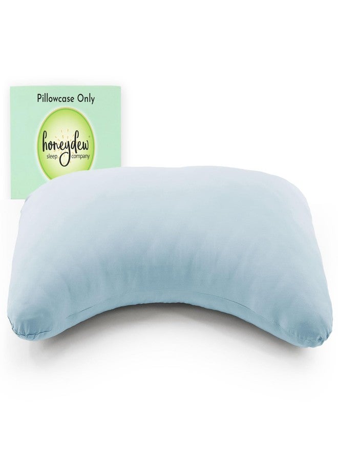 Honeydew Queen Side Pillow Case - Fits The Scrumptious and Essence Curved Pillows for Side Sleeping - Comfortable and Soft Cooling Viscose Made from Bamboo Fabric - Queen Size (Coastal Blue) - Image 1