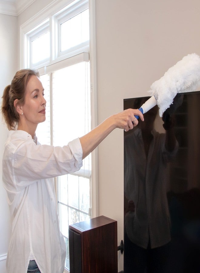 Unger Microfiber Wool Duster - Compatible with Poles, Machine Washable Duster, Dusters for Cleaning, Pet Hair & Dust Cleaner, Cleaning Supplies, Great for TVs, Molding, Electronics & Furniture - Image 3