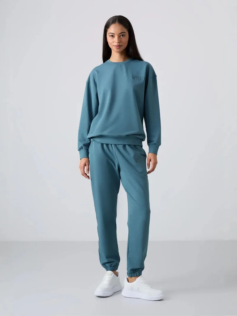 تومي لايف TOMMY Oversized Sweatshirt And Elastic Hem Pants Set