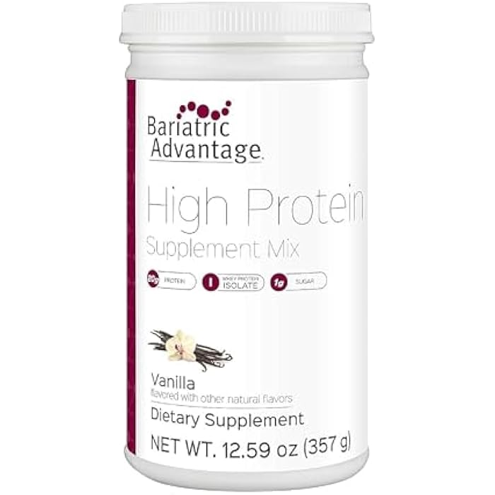 Bariatric Advantage High Protein Supplement Mix - Protein Powder - 20 g Protein - for Pre- & Post-Bariatric Surgery Patients - Iron, Calcium & More - Vanilla - 14 Servings - Image 1