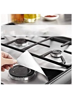 Generic Aluminum stove foil, square size 25 x 25 cm, to protect and preserve the stove, oven and surfaces, package of 12 pieces  - Image 1
