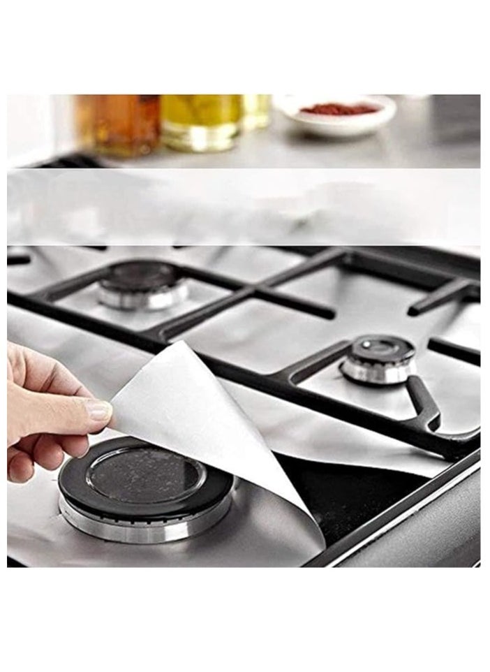 Generic - Aluminum stove foil, square size 25 x 25 cm, to protect and preserve the stove, oven and surfaces, package of 12 pieces - Image 1