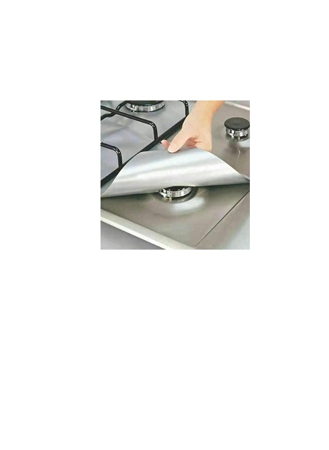 Generic - Aluminum stove foil, square size 25 x 25 cm, to protect and preserve the stove, oven and surfaces, package of 12 pieces - Image 1
