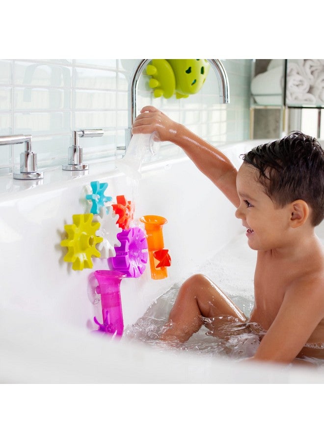 Boon Pipes Toddler Bath Toys - Interactive Toddler Sensory Toys - Suction Bath Toys for Hand Eye Coordination and Fine Motor Skills - Multicolored - 5 Count- Ages 12 Months and Up - Image 2