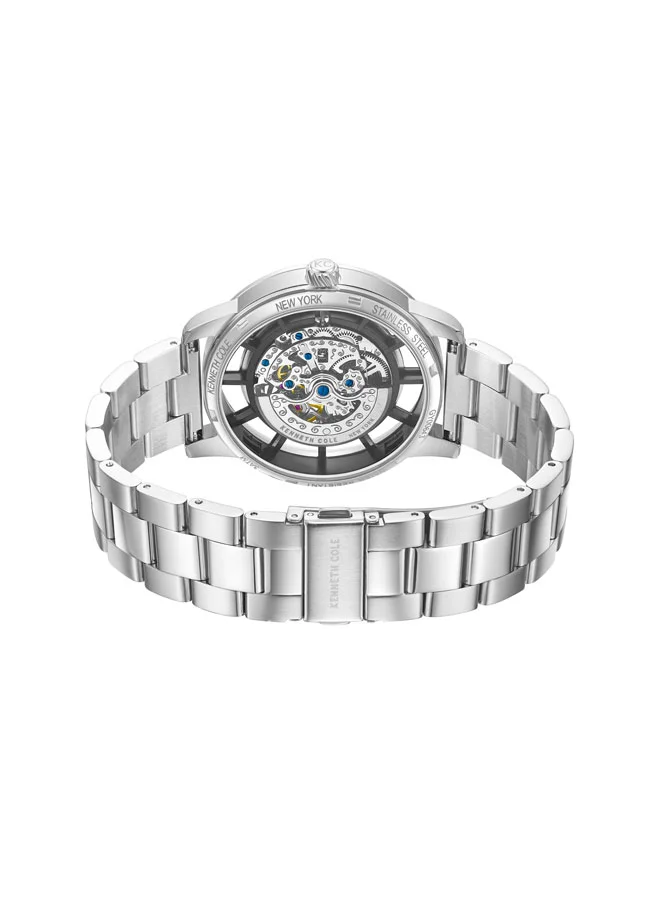 Kenneth Cole New York Kenneth Cole New York 44.5mm Automatic Men's Watch with Blue Dial & Stainless Steel Bracelet