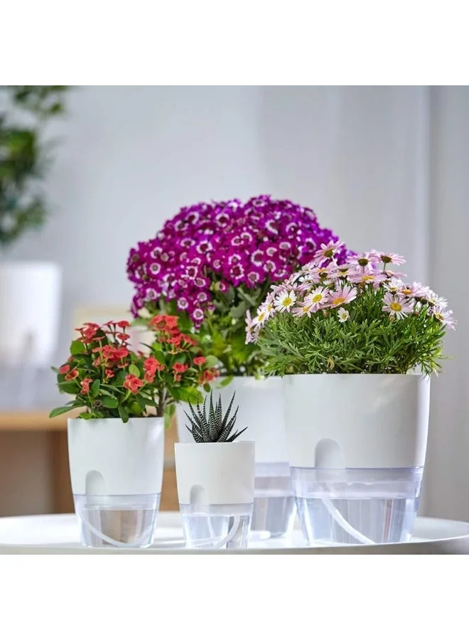 Thugfit Self Watering Planter Pots, African Violet Pots A 709 XL for Indoor Outdoor Windowsill Gardens, Self Aerating, High Drainage, Deep Reservoir  Self-Watering Pots Home Decor