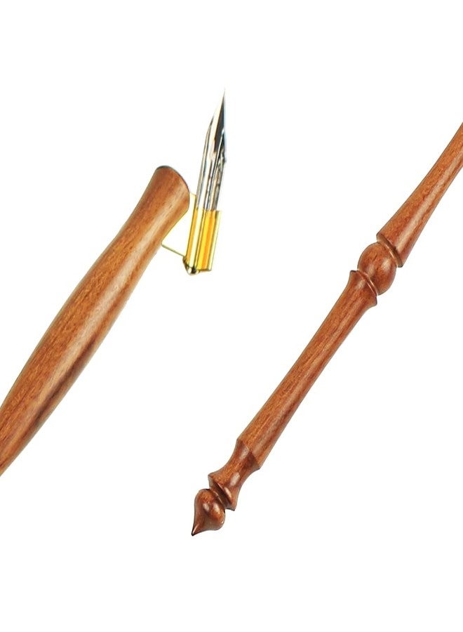 FEATTY 1 Set Dip Pen Wooden English Calligraphy Oblique Nib Holder With Mini Box and 5 Nibs (Sharp Style Set) - Image 3