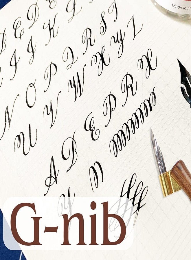 FEATTY 1 Set Dip Pen Wooden English Calligraphy Oblique Nib Holder With Mini Box and 5 Nibs (Sharp Style Set) - Image 5