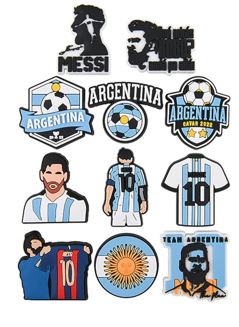 SOLARAE Soccer Croc Charms 11 Pcs Sports Messi Shoes Decorations Charms Crocs Accesories - Image 1