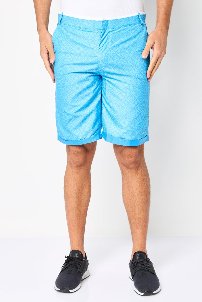 GAS Men Allover Print Basic Shorts, Light Blue - Image 1