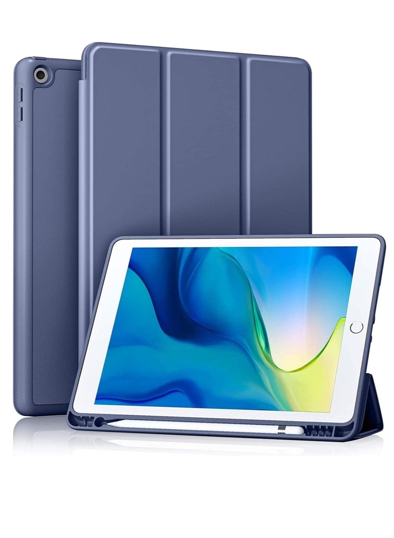 Raxoom iPad 9th/8th/7th Generation case (2021/2020/2019) iPad 10.2-Inch Case with Pencil Holder [Sleep/Wake] Slim Soft TPU Back Smart Magnetic Stand Protective Cover Cases - Image 1