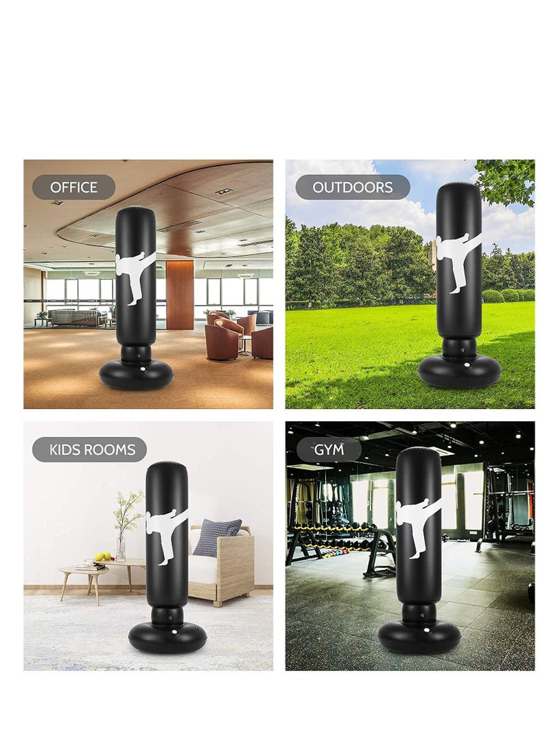 Generic Punching Bag for Kids, 63 Inch Freestanding Boxing Inflatable Punching Bag for Kids , Bounce Back for Practicing Karate, Taekwondo, MMA, Fitness Freestanding Boxing Bag (Air Pump Included)  - Image 3