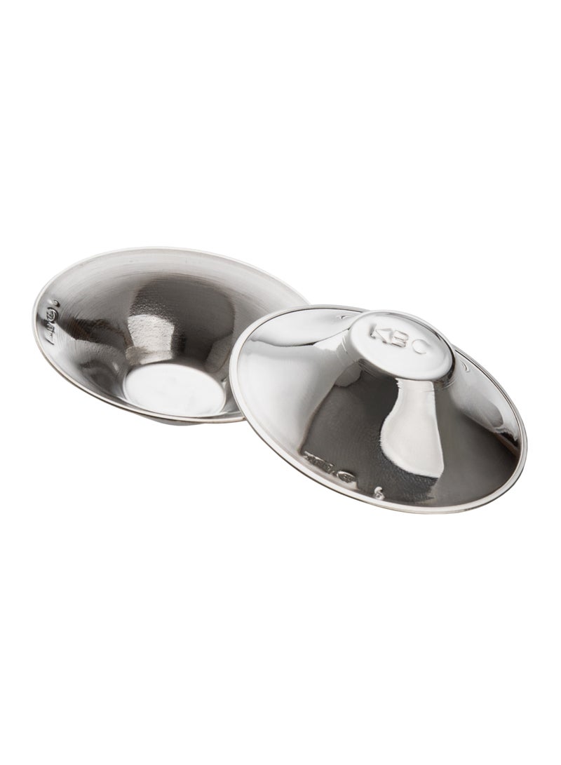 Koala Babycare The Original Silver Nursing Cups, Nipple Shields for Nursing Newborn, Breastfeeding Essentials, Protect and Soothe Cracked Nipples - Tri-Laminate Silver - Maxi Size - Image 2