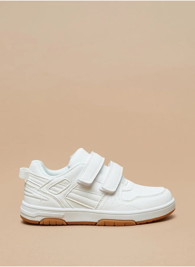 Mister Duchini Boys Panelled Sneakers with Hook and Loop Closure