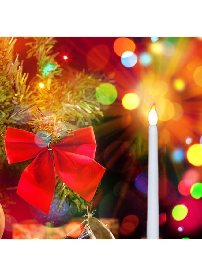 Bukela 6Pcs LED Flameless Flickering Warm Light Taper Candles with 2 Remote Control for Christmas Thanksgiving Halloween Home Wedding Decoration - Image 4