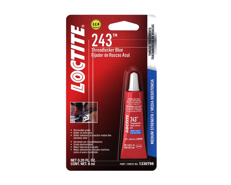 Loctite 1330799 243 Blue Oil Resistant Threadlocker Tube - 6 ml - Image 1