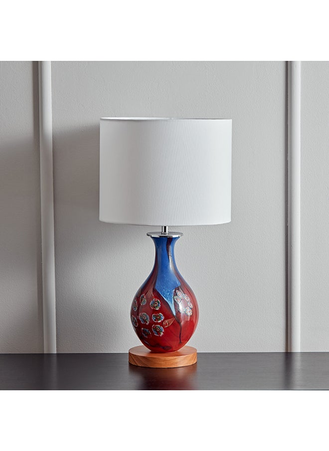 Galena Glass Lamp with Wooden Base and Canvas Shade 58 x 30 cm - pzsku/ZAC5DA3F78087BFB73DD8Z/45/_/1707896329/9b04ae80-a0db-45b4-8dfb-07587312be1d